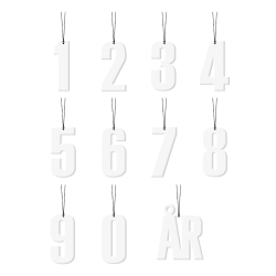 Felius fdselsdags tal 0-9 r hvid