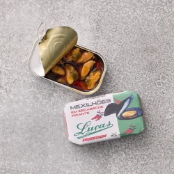 Muslinger i krydret escabeche sauce