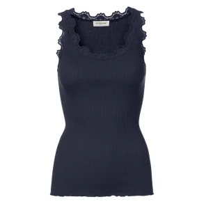 Silk top w/lace 5205-135