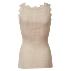 Silk top w/lace 5205-826