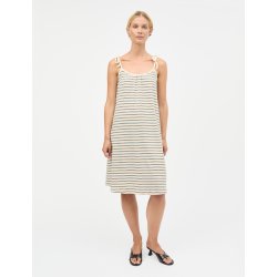 2x2 cotton stripe stine dress vanil