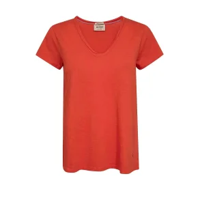 MMTulli v-ss basic tee spicy orange