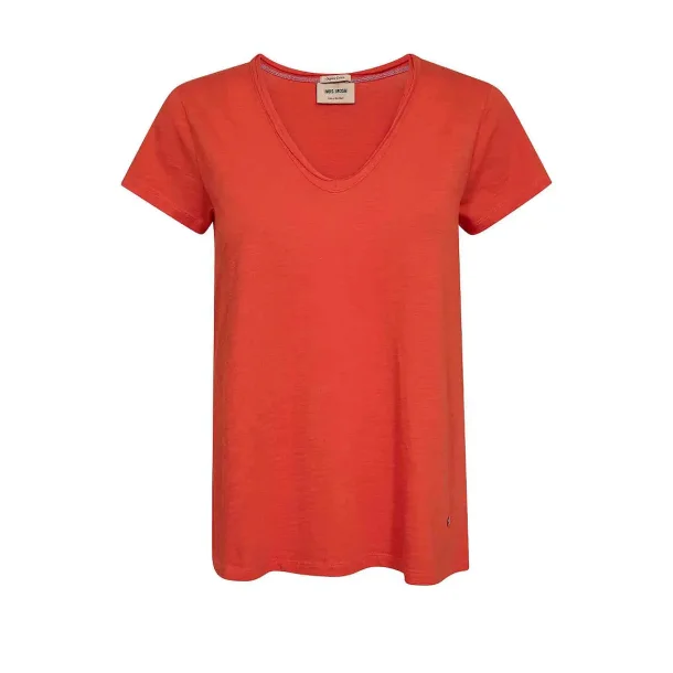 MMTulli v-ss basic tee spicy orange