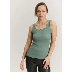 Silk top w/ lace 5205-036