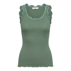 Silk top w/ lace 5205-036