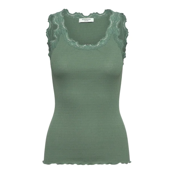 Silk top w/ lace 5205-036