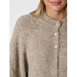 Benuta fluffy knit cardigan beige melange 