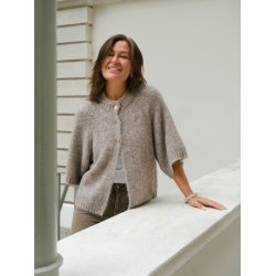 Benuta fluffy knit cardigan beige melange 