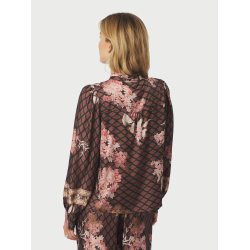 Massima botanical border blouse black
