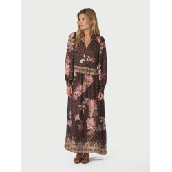 Nova botanical border dress black 