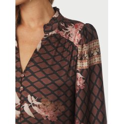 Nova botanical border dress black 