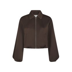 Denielle heavy sateen jacket dark brown