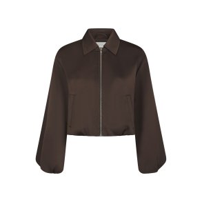 Denielle heavy sateen jacket dark brown