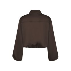 Denielle heavy sateen jacket dark brown