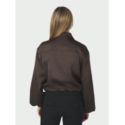 Denielle heavy sateen jacket dark brown