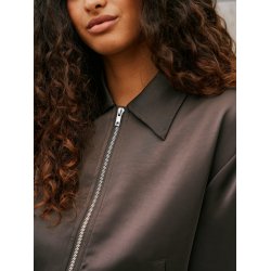 Denielle heavy sateen jacket dark brown