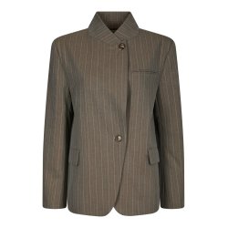 Nerine pinstripe blazer dark taupe