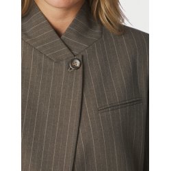 Nerine pinstripe blazer dark taupe