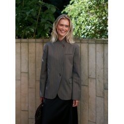 Nerine pinstripe blazer dark taupe