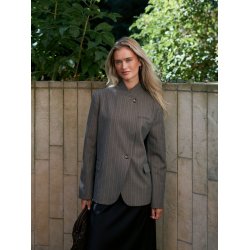 Nerine pinstripe blazer dark taupe