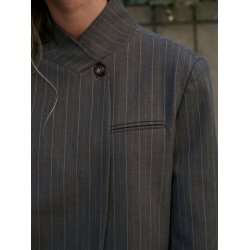 Nerine pinstripe blazer dark taupe