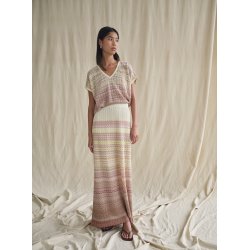 MMHopi zig zag knit skirt powder pink