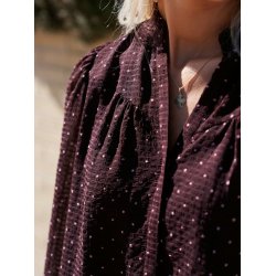 Astrida dotted blouse burgundy