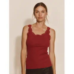 Silk top w/lace 5205-087