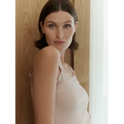 Silk top w/lace 5205-826