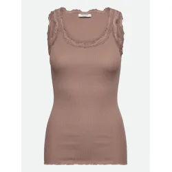 Silk top w/lace 5205-062