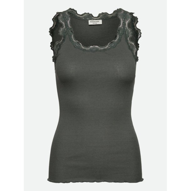 Silk top w/lace 5205-086