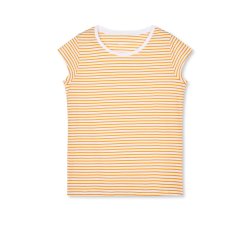 Fine jersey stripe teasy tee zinnia