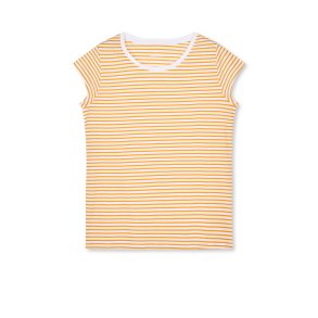 Fine jersey stripe teasy tee zinnia