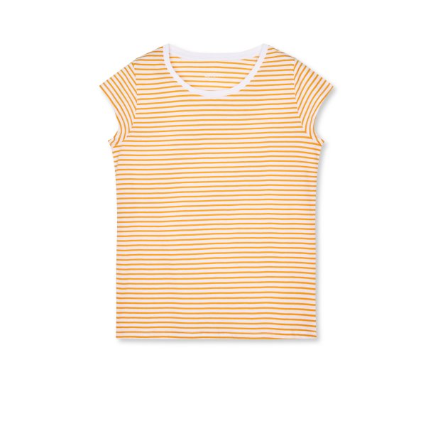 Fine jersey stripe teasy tee zinnia