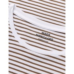 Fine jersey stripe teasy tee white/tarmac