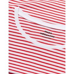 Fine jersey stripe teasy tee goji berry