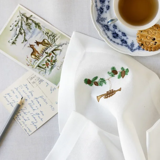 Juleserviet med trompet 