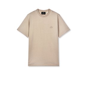 Cotton jersey frode logo tee plaza taupe