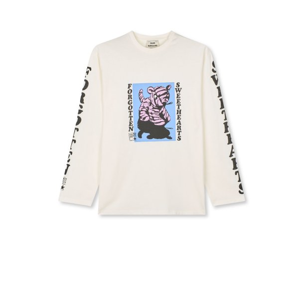 Cotton jersey jerry tee ls snow whi