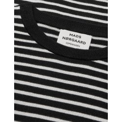 Fine merino ivy knit black/vanilla 