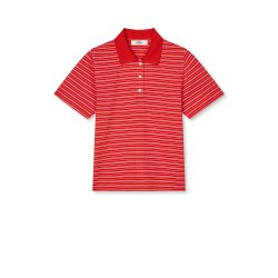 Light terry marlo polo fiery red 