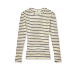 2x2 cotton stripe tuba tee ls vanil