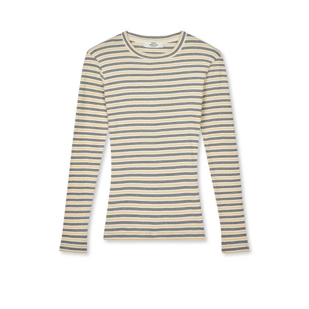 2x2 cotton stripe tuba tee ls vanil