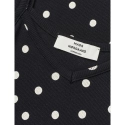 2x2 cotton addie top dot black 