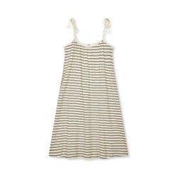 2x2 cotton stripe stine dress vanil