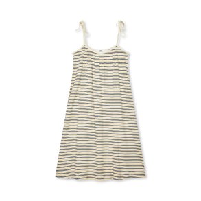 2x2 cotton stripe stine dress vanil