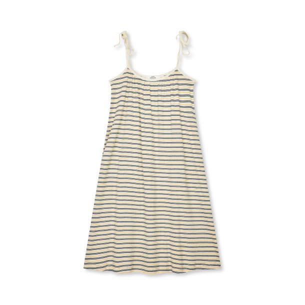 2x2 cotton stripe stine dress vanil