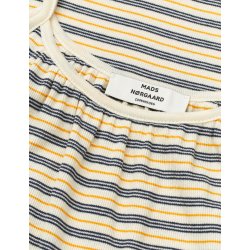 2x2 cotton stripe stine dress vanil