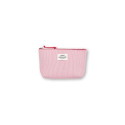 Knit stripe hof make-up bag fairy tale/goji berry