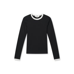 Grace jersey camille tee ls black/vanilla ice